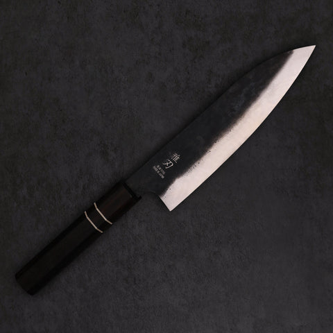 Gyuto Blue Steel Ebony Wood Handle 190mm