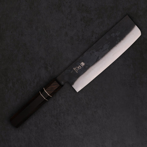 Nakiri Blue Steel Ebony Wood Handle 180mm