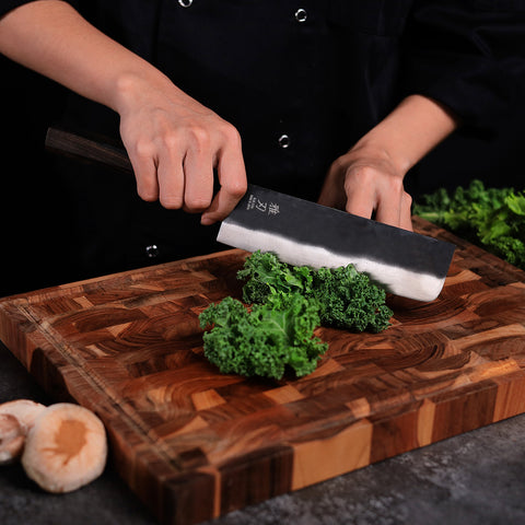 Nakiri Blue Steel Ebony Wood Handle 180mm