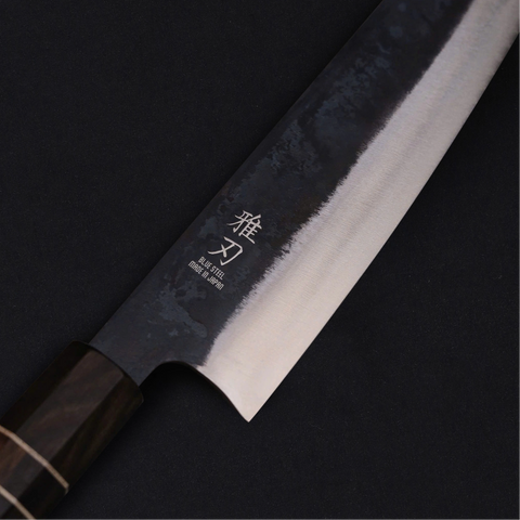 Bunka Blue Steel Ebony Wood Handle Custom