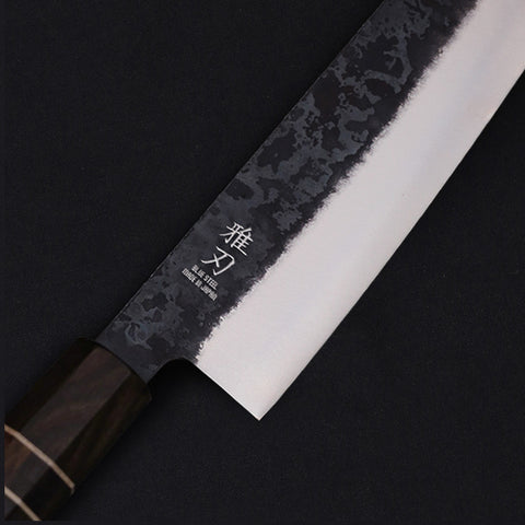 Nakiri Blue Steel Ebony Wood Handle 180mm Custom