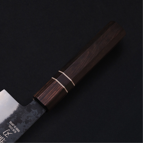Bunka Blue Steel Ebony Wood Handle Custom