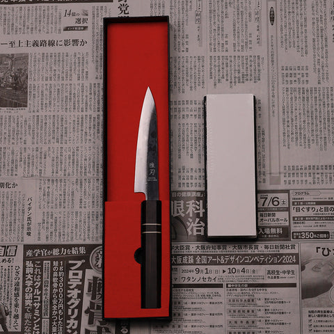 Petty Blue Steel Ebony Wood Handle 140mm