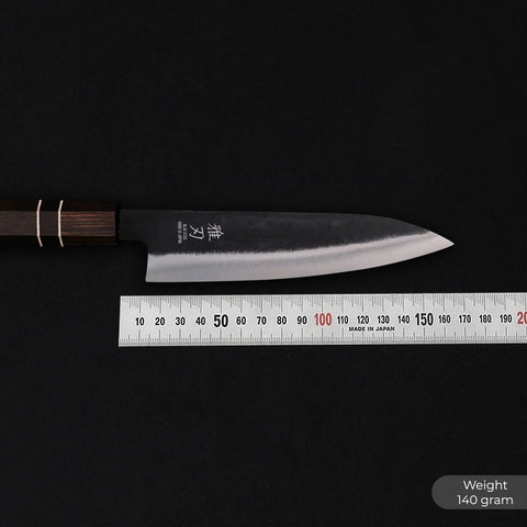 Gyuto Blue Steel Ebony Wood Handle Custom