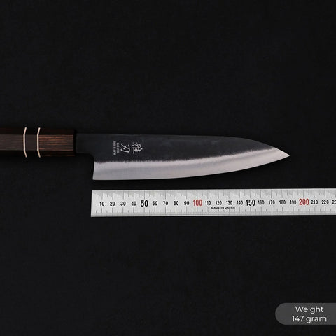 Gyuto Blue Steel Ebony Wood Handle Custom