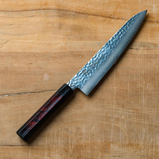 Sakai Takayuki 33 Layer Nanairo Wa-Gyutou 210mm (8.2") w/ Marbled Red Handle