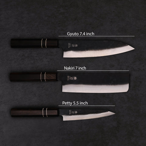 3‑Piece Family Prep Set | Japanese Knife Bundle (Gyuto, Nakiri, Petty)