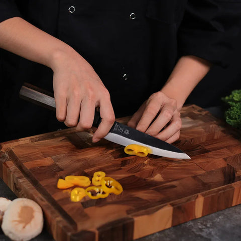 Petty Blue Steel Ebony Wood Handle 140mm Custom