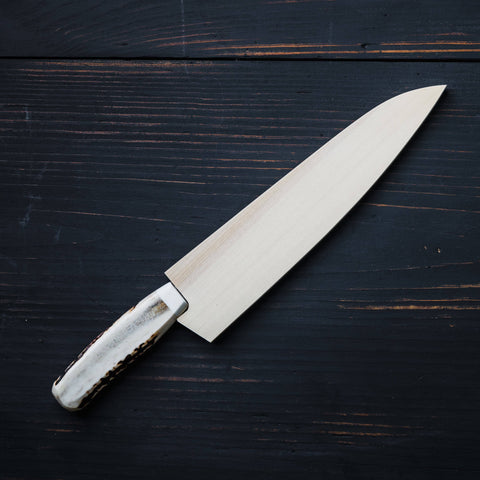 Sakai Takayuki Stag Sugihara Damascus Gyutou 210mm (8.2")