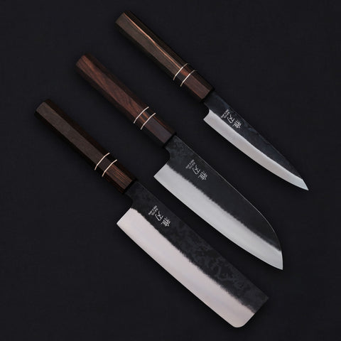 3‑Piece Family Prep Set | Japanese Knife Bundle (Gyuto, Nakiri, Petty) Custom