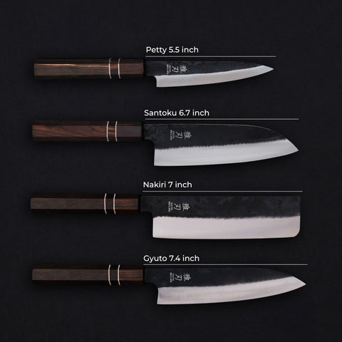 4‑Piece Complete Kitchen Set | Japanese Knife Bundle (Gyuto, Nakiri, Petty, Santoku) Custom