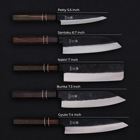5‑Piece Ultimate Home Cook Bundle | Japanese Knife Set (Gyuto, Nakiri, Petty, Santoku, Bunka)