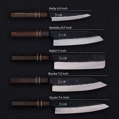 5‑Piece Ultimate Home Cook Bundle | Japanese Knife Set (Gyuto, Nakiri, Petty, Santoku, Bunka) Custom